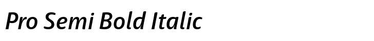 Haptic Pro Pro Semi Bold Italic
