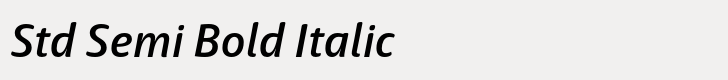 Haptic Pro Std Semi Bold Italic