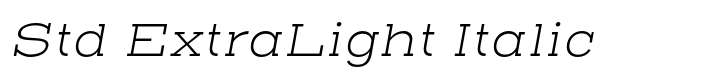 Henderson Slab Std ExtraLight Italic