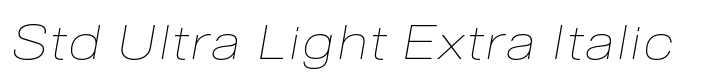NeoGram Std Ultra Light Extra Italic