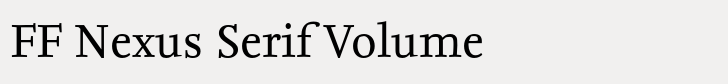 FF Nexus Serif Volume