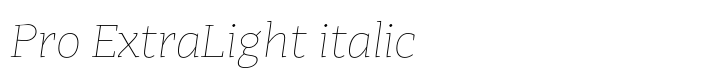 Adagio Slab Pro ExtraLight italic