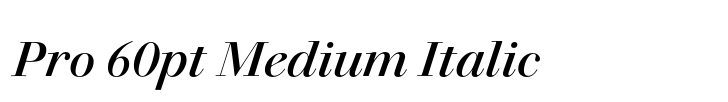 Walbaum Pro 60pt Medium Italic