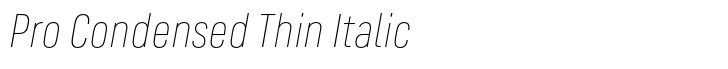 FS Industrie Pro Condensed Thin Italic