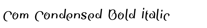 Sinah Sans Com Condensed Bold Italic