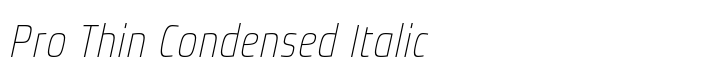 Quantis Sans Pro Thin Condensed Italic