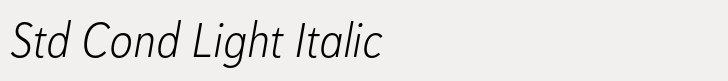 Haboro Sans Std Cond Light Italic