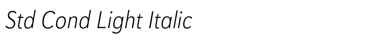 Haboro Sans Std Cond Light Italic