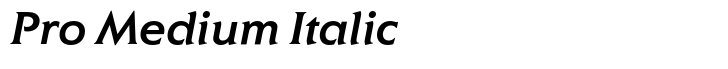 ITC Elan Pro Medium Italic