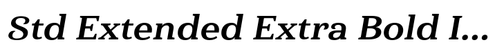 Haboro Serif Std Extended Extra Bold Italic