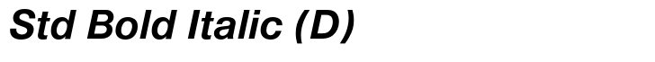 Nimbus Sans Std Bold Italic (D)