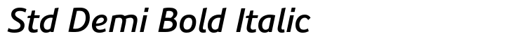 Precious Sans Two Std Demi Bold Italic