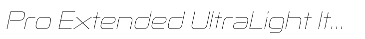 Zekton Pro Extended UltraLight Italic