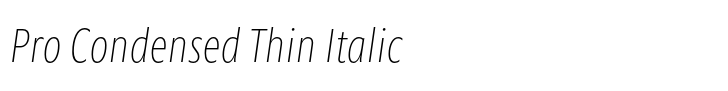 Morandi Pro Condensed Thin Italic