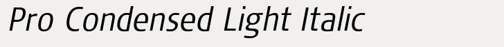 FF Signa Pro Condensed Light Italic