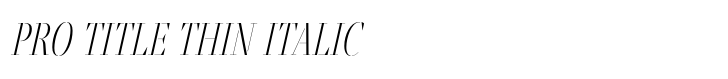 Fino Stencil Pro Title Thin Italic