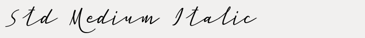 Cursive Signa Script Std Medium Italic