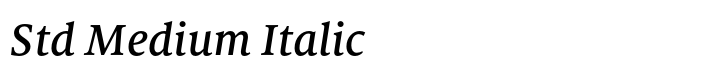 FF Milo Serif Std Medium Italic
