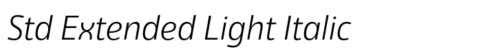Eigerdals Std Extended Light Italic