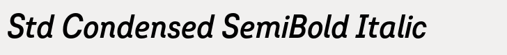 Intro Std Condensed SemiBold Italic