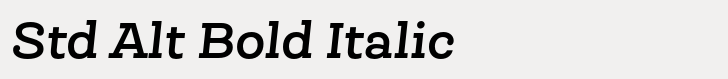 Queulat Std Alt Bold Italic