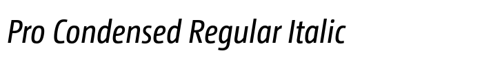 CamingoDos Condensed Pro Condensed Regular Italic