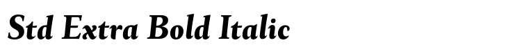 Ines Std Extra Bold Italic