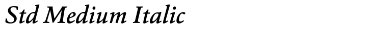 Cala Std Medium Italic