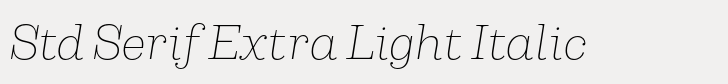 Capital Std Serif Extra Light Italic