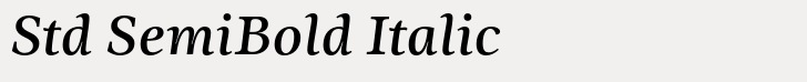 Ninfa Serif Std SemiBold Italic