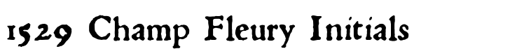 1529 Champ Fleury Initials
