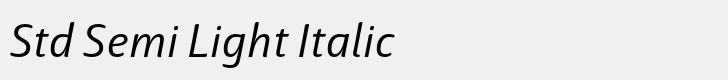 Haptic Pro Std Semi Light Italic