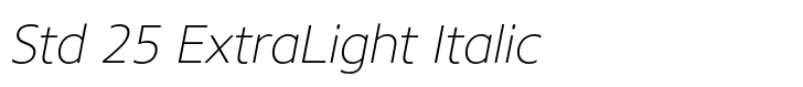 Core Sans N Std 25 ExtraLight Italic