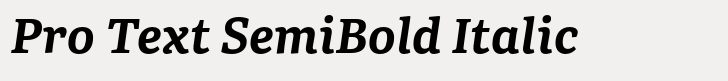 Portada Pro Text SemiBold Italic
