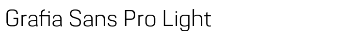 Grafia Sans 1 Pro Grafia Sans Pro Light