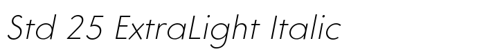 Core Sans G Std 25 ExtraLight Italic