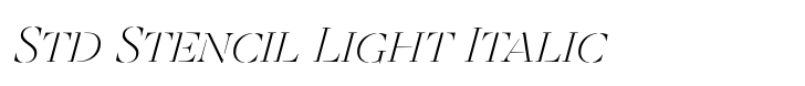Revista Std Stencil Light Italic