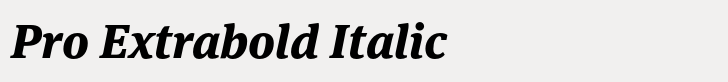 FF Meta Serif Pro Extrabold Italic