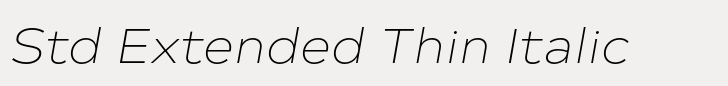 Typold Std Extended Thin Italic