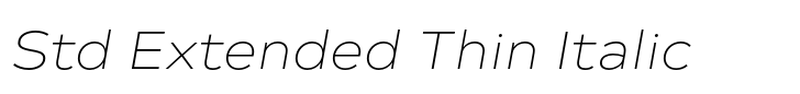 Typold Std Extended Thin Italic