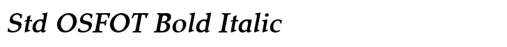 Tarocco Std OSFOT Bold Italic