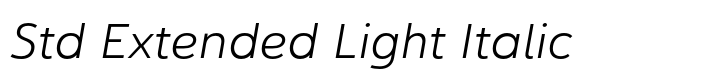 Yorkten Std Extended Light Italic