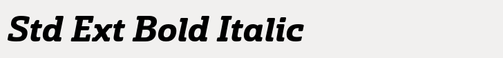 Solitas Slab Std Ext Bold Italic