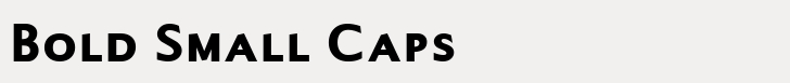 Alphabet Bold Small Caps