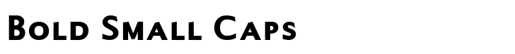Alphabet Bold Small Caps