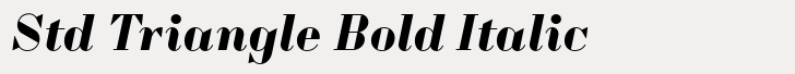 Quair Std Triangle Bold Italic