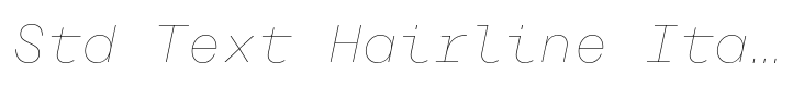 Rational TW Std Text Hairline Italic