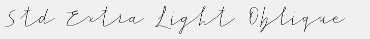 Cursive Signa Script Std Extra Light Oblique
