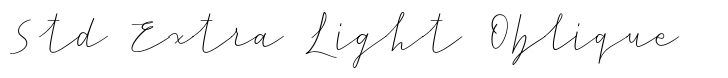 Cursive Signa Script Std Extra Light Oblique