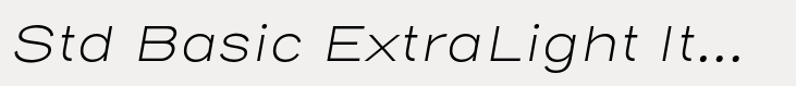 Henderson Sans Std Basic ExtraLight Italic